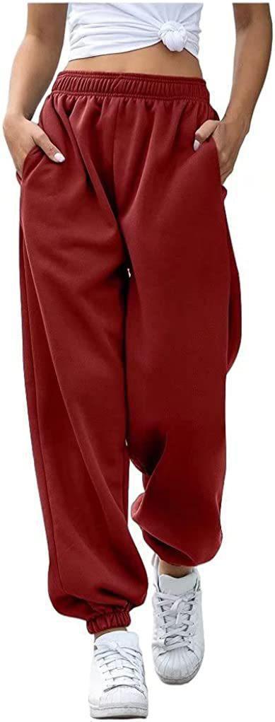 Damen nan Baggy-Sweathose im Retro‑Look mit hohem Komfortbund tiefem Schritt seitlichen Einschubtaschen und elastischen Knöchelbündchen Echo Archiv