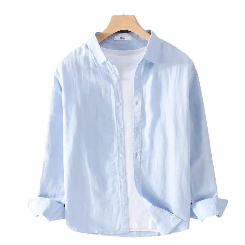Herren lässige Baumwollbluse mit modernem Schnitt und praktischen Details Echoarchiv
