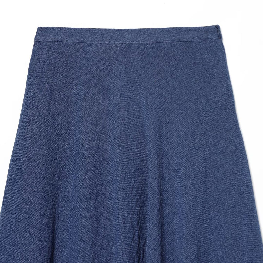 Damen Maxirock mit fließendem Schnitt und asymmetrischen Details Echo Archiv