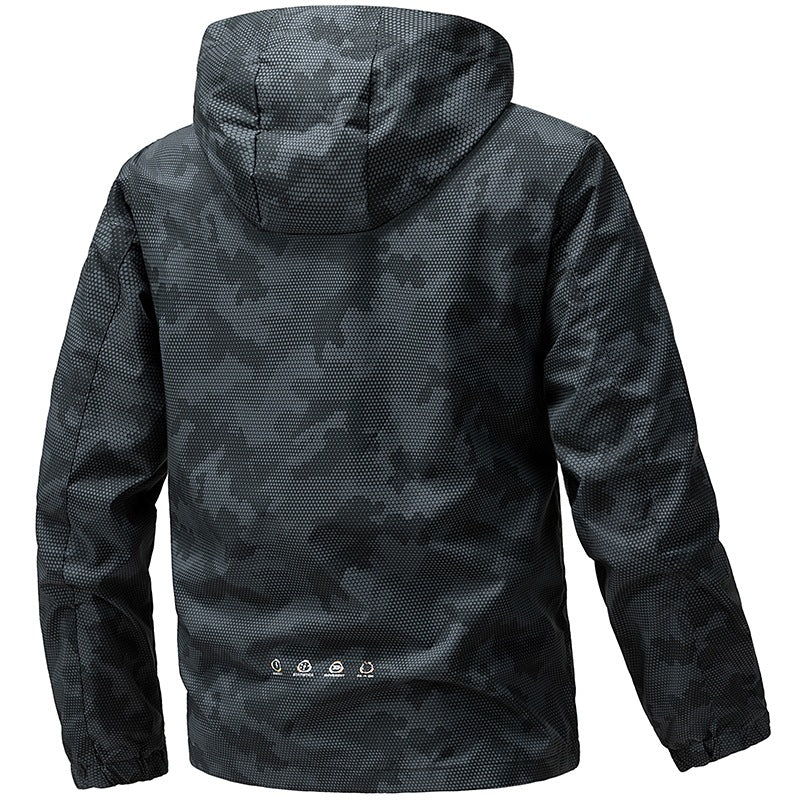 Herren Funktionale Regenjacke Echo Archiv