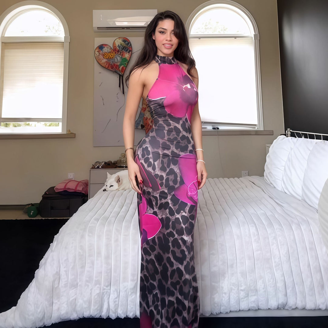 Damen Maxikleid mit schickem Blumen- und Tiermuster Echo Archiv