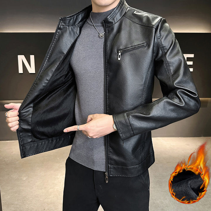Herren Modische Kunstlederjacke mit praktischen Reißverschlusstaschen Echo Archiv 1788322121