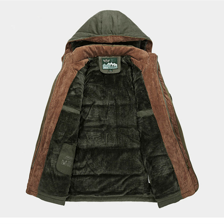 Herren Gefütterte Winterparka mit Kapuze und Teddyfutter Echoarchiv
