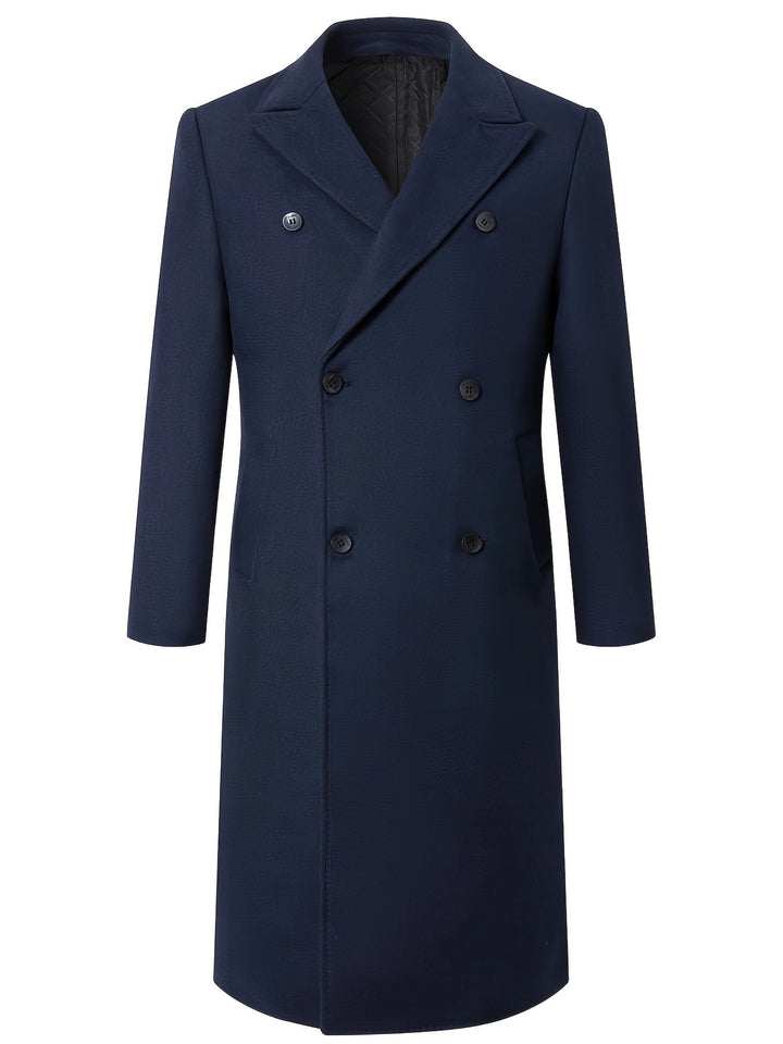 Herren eleganter Doppeltknopf-Trenchcoat Echoarchiv