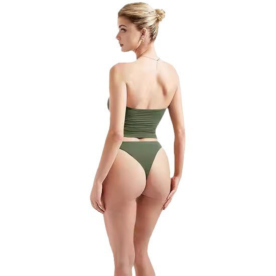 Damen Bandeau Bikini-Set mit modischem High-Waist-Schnitt Echo Archiv