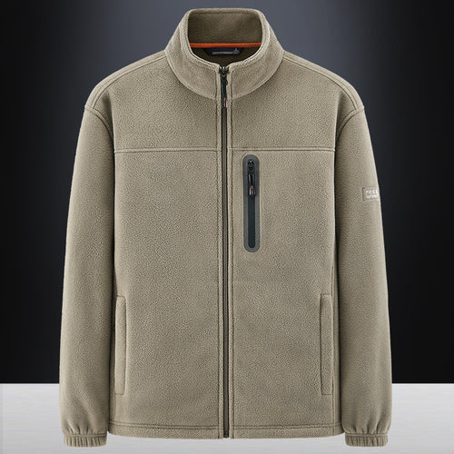 Herren Fleecejacke mit windabweisendem Microfleece, verschweißter Brustreißverschlusstasche und elastischen Bündchen – Cavarno