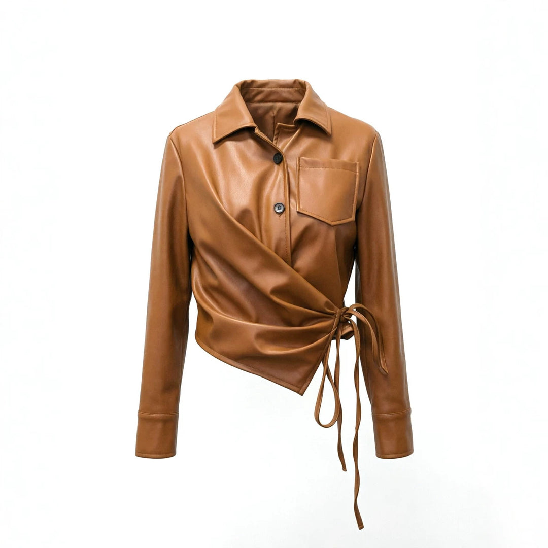 Damen Elegante Kunstlederweste Echo Archiv