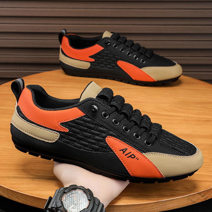 Herren Gewebter Low-Top Sneaker mit leichter Profilsohle und Panel-Details Echoarhiv