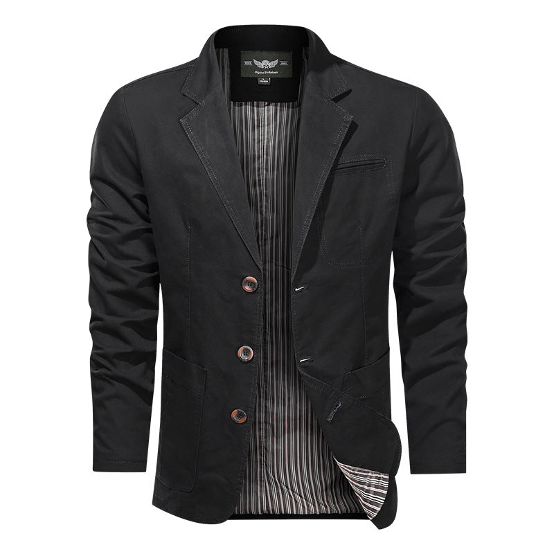 Herren nan leichtes Baumwollblazer Sakko mit gestreiftem Innenfutter Echo Archiv