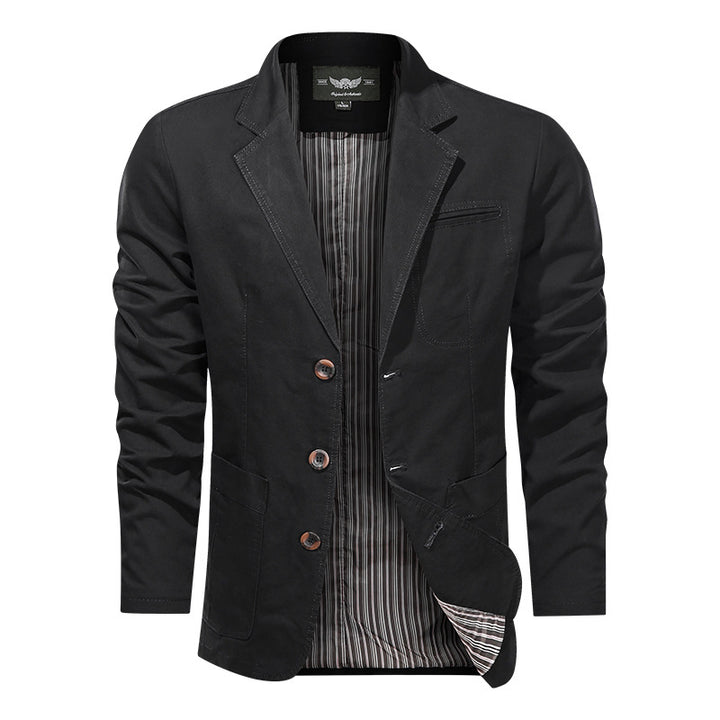 Herren nan leichtes Baumwollblazer Sakko mit gestreiftem Innenfutter Echo Archiv