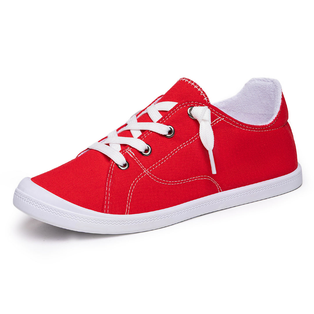 Damen nan klassische Canvas-Sneaker low-top mit verstärkter Gummisohle, Metallösen und gepolstertem Fersenkragen Echo Archiv
