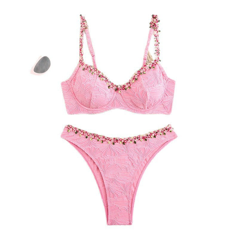 Damen Bikini-Set mit floralen Akzentstickereien Echo Archiv