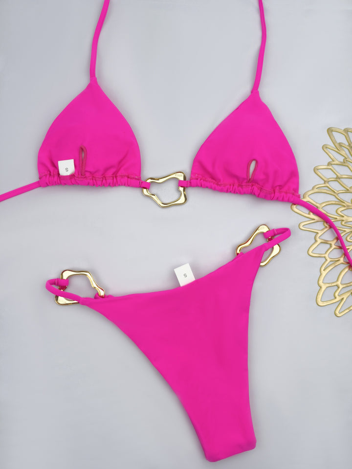 Damen Triangel-Bikini mit stilvollen Goldakzenten Echo Archiv
