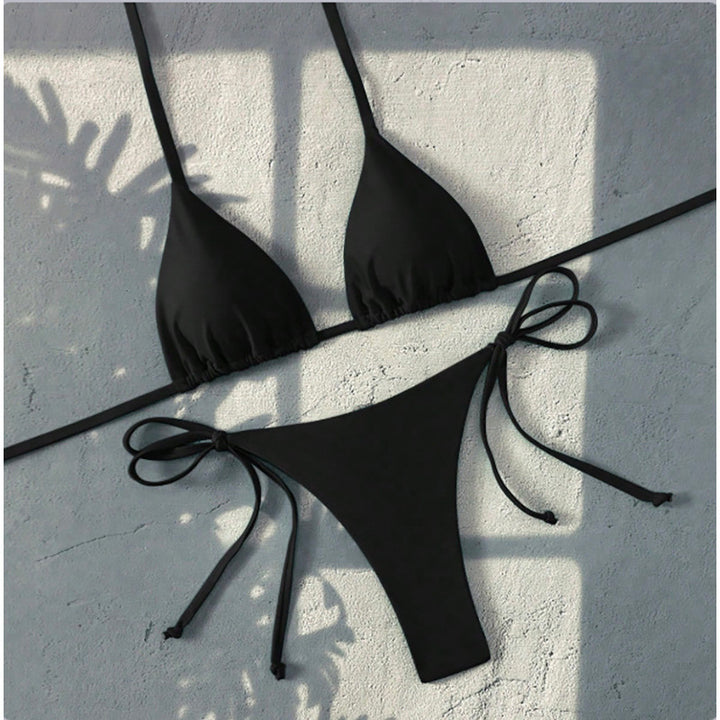 Damen Triangel-Bikini mit verstellbaren Trägern und seitlichen Schleifen Echo Archiv