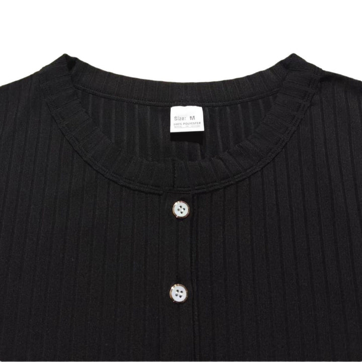 Herren Kurzarm-Henley-Shirt mit strukturiertem Stoff Echoarchiv