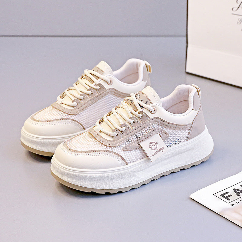 Damen nan leichte Plateausneaker mit atmungsaktivem Mesh-Obermaterial, gepolstertem Fersenkragen und stoßdämpfender EVA-Sohle Echo Archiv