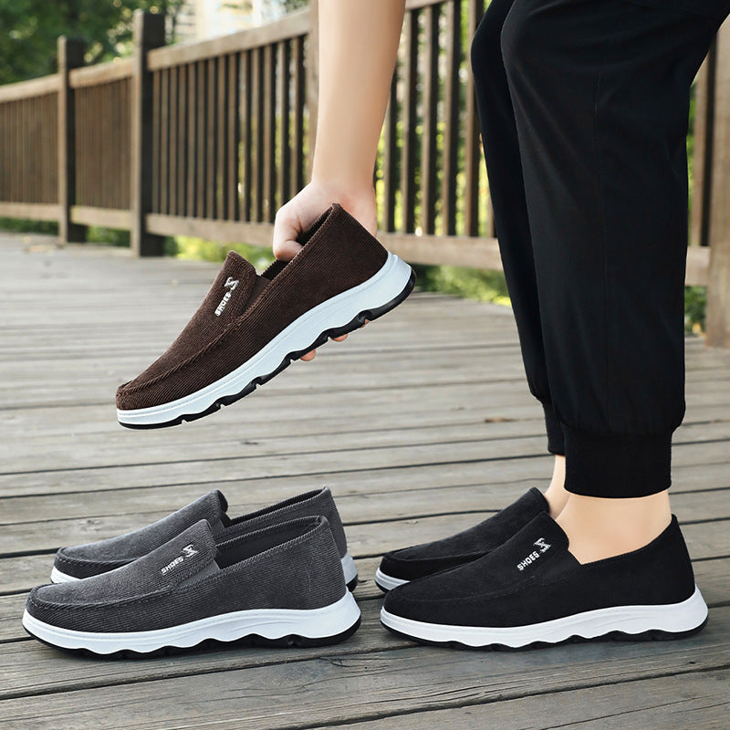 Herren nan leichter atmungsaktiver Slip-On Freizeit-Slipper mit geripptem Textiloberteil und stoßdämpfender EVA-Zwischensohle Echo Archiv