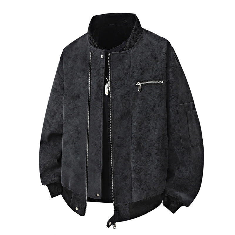 Herren Trendige Bomberjacke im Vintage-Look mit praktischem Reißverschluss und stylischen Details Echoarchiv