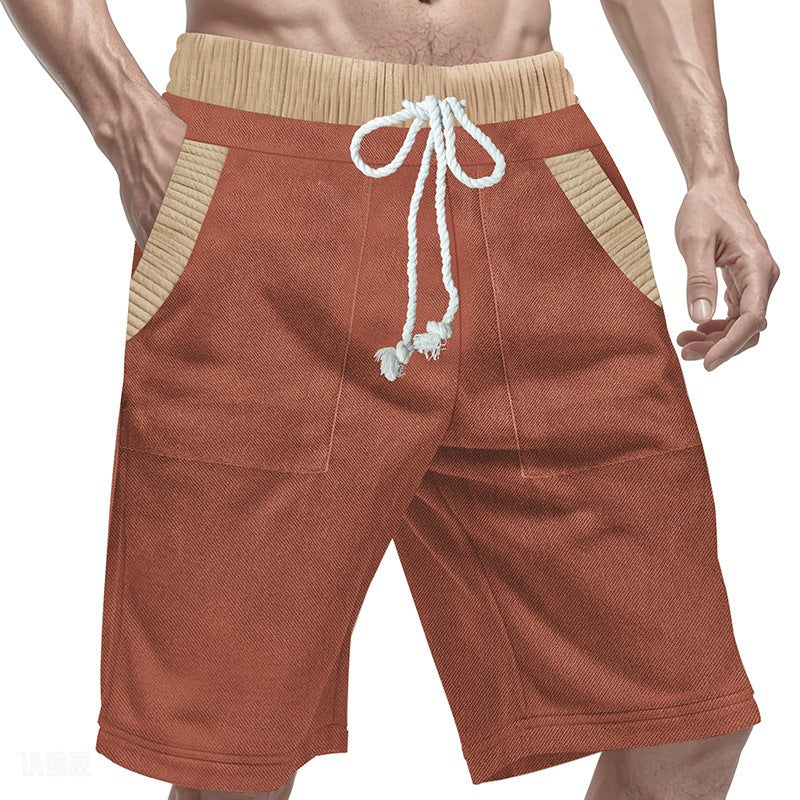 Herren lockere Shorts im strukturierten Design mit seitlichen Taschen Echoarchiv