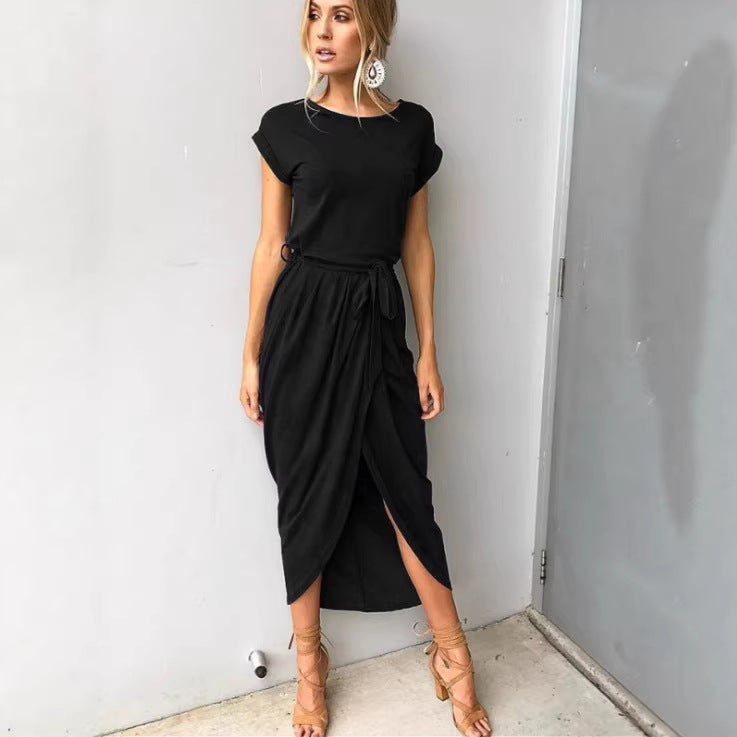 Damen Midikleid mit eleganter Wickeloptik und seitlichem Schlitz Echo Archiv