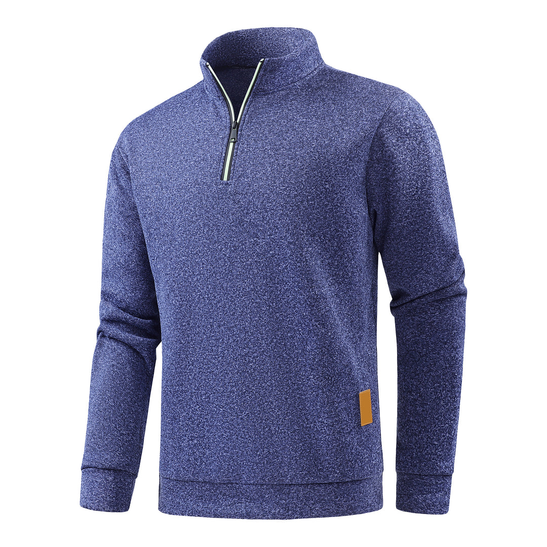 Herren Stehkragen Pullover mit Reißverschluss Echoarchiv