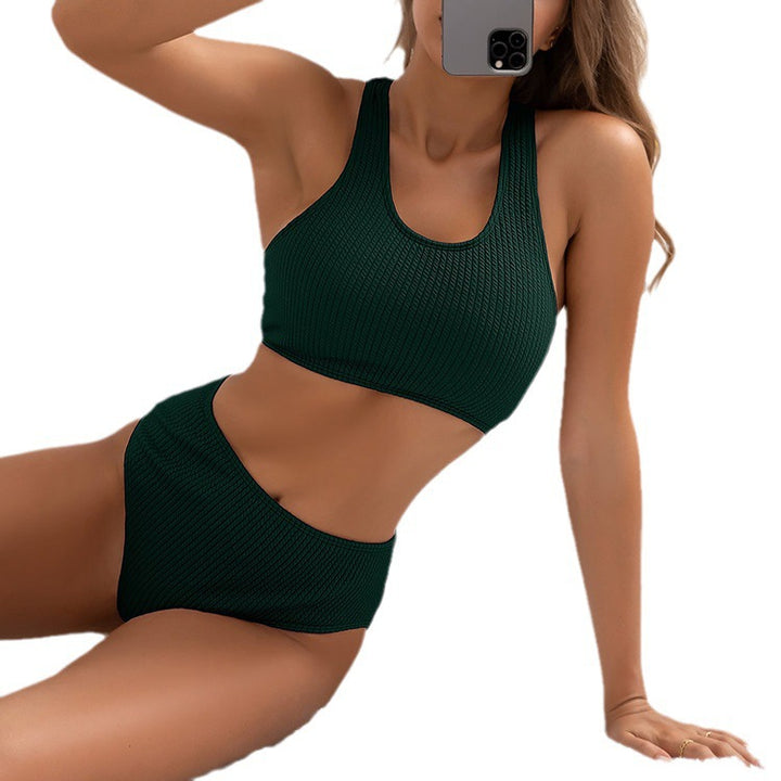 Damen Hochtailliertes Bikini-Set mit sportlichem Schnitt und atmungsaktiven Materialien Echo Archiv