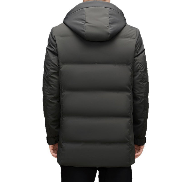 Herren Wattierte Kapuzen-Steppjacke mit verlängertem Schnitt und winddichter Membran Echo Archiv