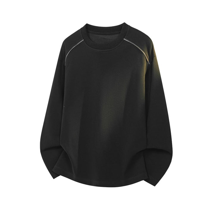 Herren Oversize-Rundhals-Sweatshirt mit überschnittener Schulter und dekorativen Steppnähten Echo Archiv