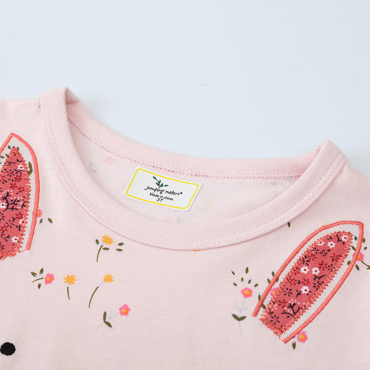 Mädchen Tüllkleid mit Hasenmotiv und floralen Applikationen Echo Archiv