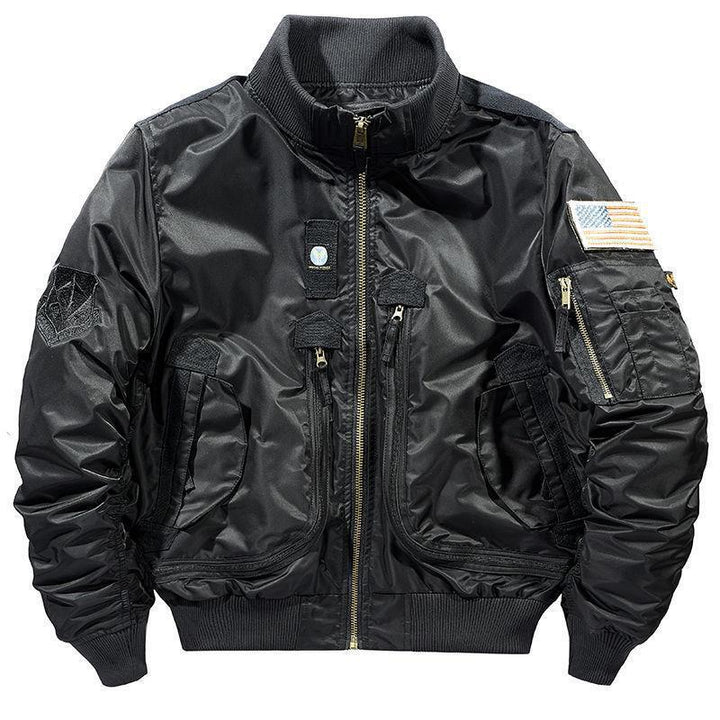 Herren nan windabweisende Pilot-Flightjacke mit modularen Fronttaschen, Ärmelorganizer und elastischem Bund Echo Archiv
