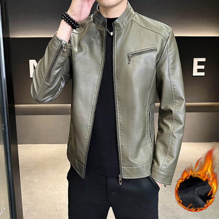 Herren Modische Kunstlederjacke mit praktischen Reißverschlusstaschen Echo Archiv 1788322121