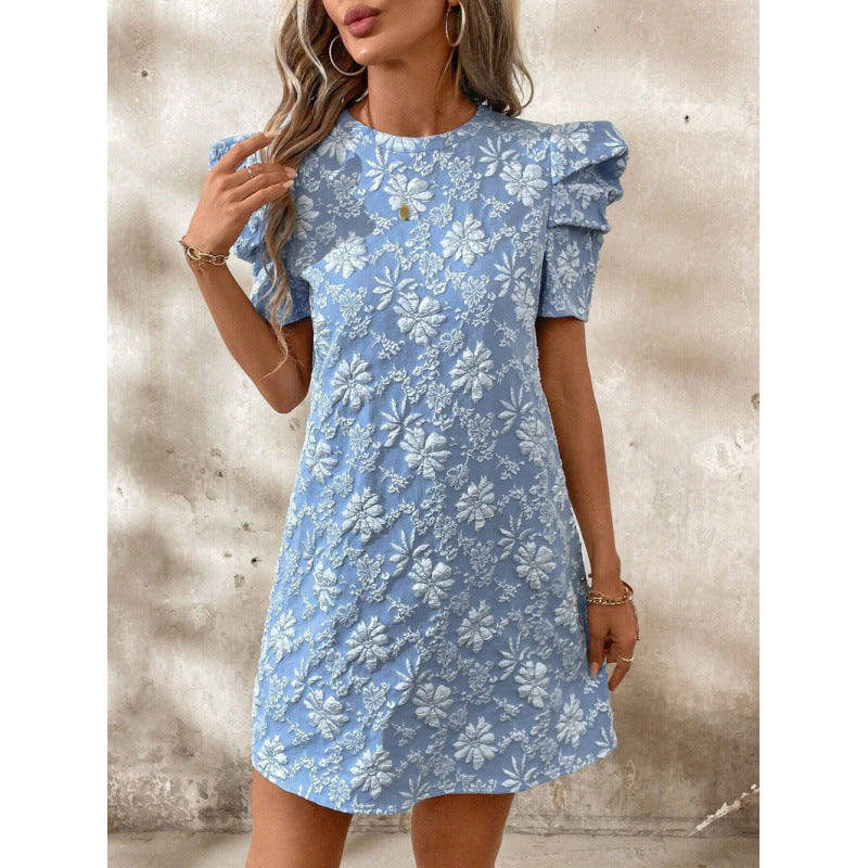 Damen Puffärmel Kleid mit floralem Muster Echo Archiv