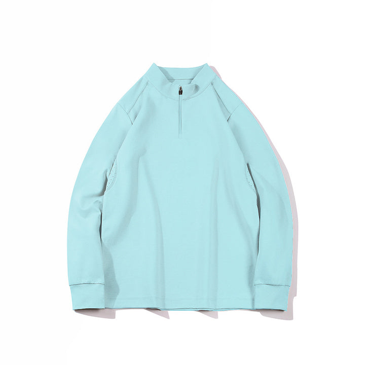 Herren Oversize-Halbzip-Sweatshirt mit Stehkragen, Raglanärmeln und seitlichen Eingrifftaschen Echo Archiv