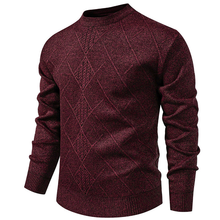 Herren Strickpullover mit modernem Rautenmuster Echoarchiv