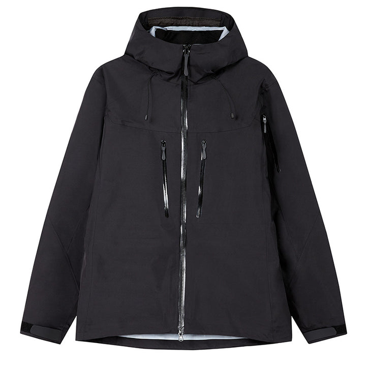 Herren Technische wasserdichte Outdoorjacke mit Kapuze und verschweißten Reißverschlüssen Echo Archiv