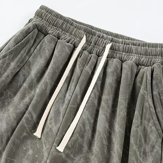 Herren Weite Cargo-Baggy-Hose mit Tunnelzugbund, Pattentaschen & technischem Marble-Print Echoarchiv