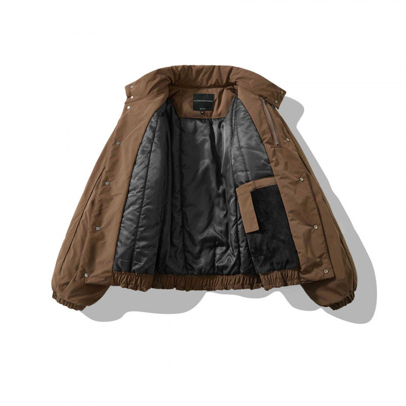 Unisex Weitgeschnittene wattierte Kurzjacke mit hohem Stehkragen und Elastiksäumen Echo Archiv