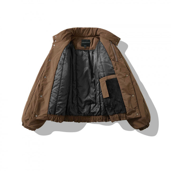 Unisex Weitgeschnittene wattierte Kurzjacke mit hohem Stehkragen und Elastiksäumen Echo Archiv