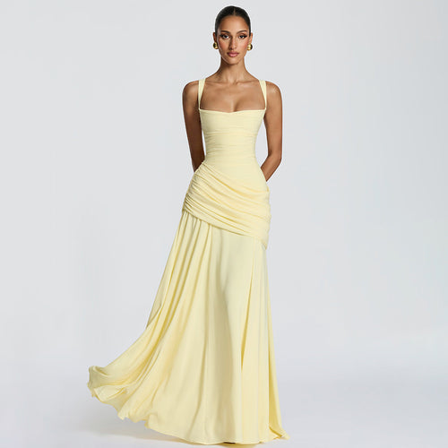 Damen Maxikleid mit innovativem Drapierungseffekt und elegantem Schnitt Echo Archiv