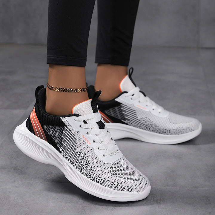 Damen nan federleichte Strick-Walking-Sneaker mit anatomischer Abrollsohle und ultraweicher Komfortinnensohle Echo Archiv