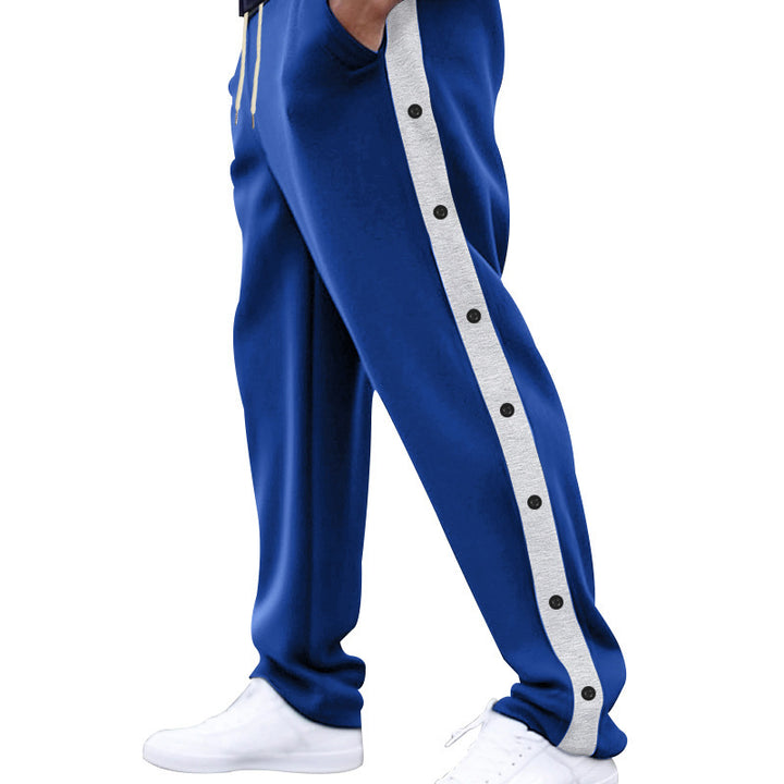 Herren Sportliche Jogginghose mit Knopfdetails und elastischem Bund Echoarchiv