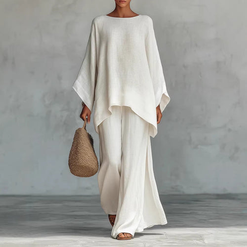 Damen luftiges Set aus weichem Stoff mit weitem Schnitt – Élanora
