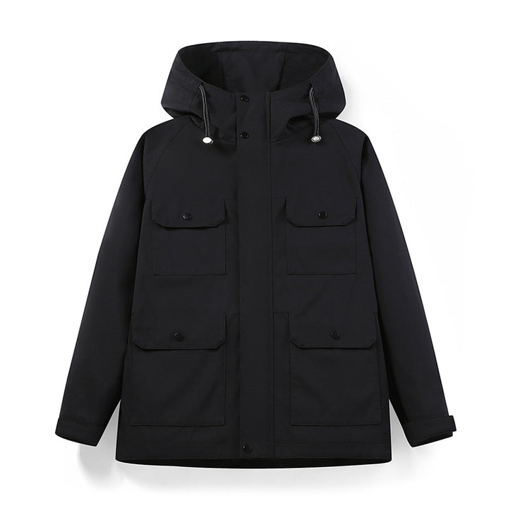 Herren wasserabweisende Field-Jacke mit Kapuze und Multifunktions-Taschen Echo Archiv