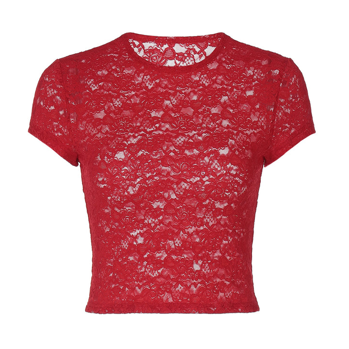Damen Spitzen-Crop-Top Echo Archiv