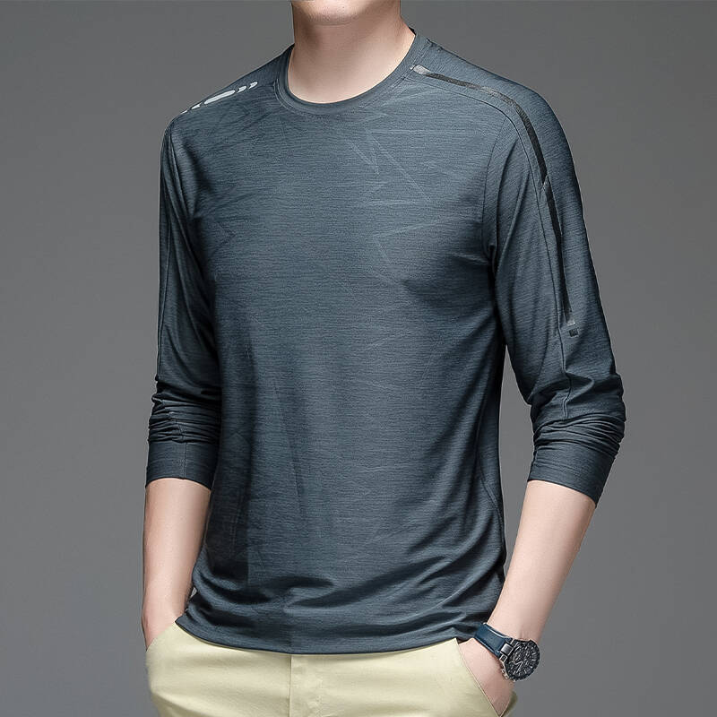 Herren Sportliches Langarm-Shirt mit innovativem Muster Echoarchiv