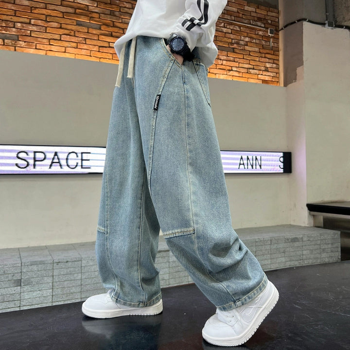 Herren lässige Utility-Jeans mit breitem Bein Echo Archiv