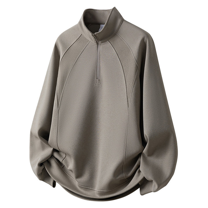 Herren Sport Fleece Pullover mit Reißverschluss Echo Archiv