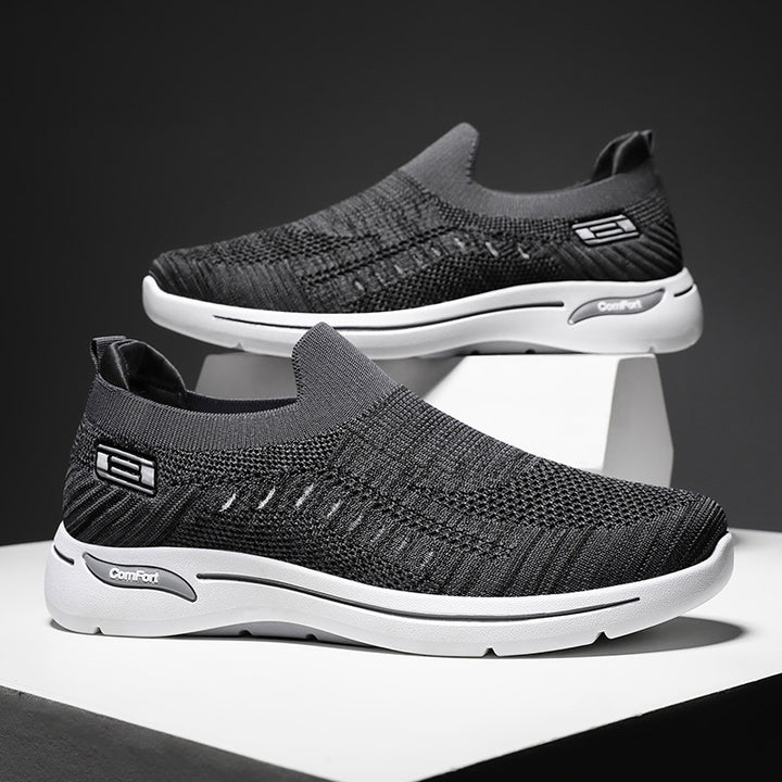 Damen nan ultraleichter gestrickter Slip-On Walking-Sneaker mit nahtlosem Sockenschaft und dämpfender EVA-Comfort-Zwischensohle Echo Archiv