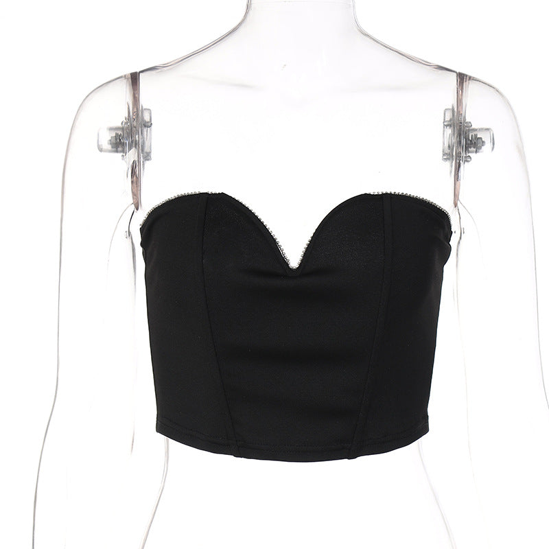 Damen Bustier-Oberteil mit herzförmigem Ausschnitt und elegantem Glamour Echo Archiv