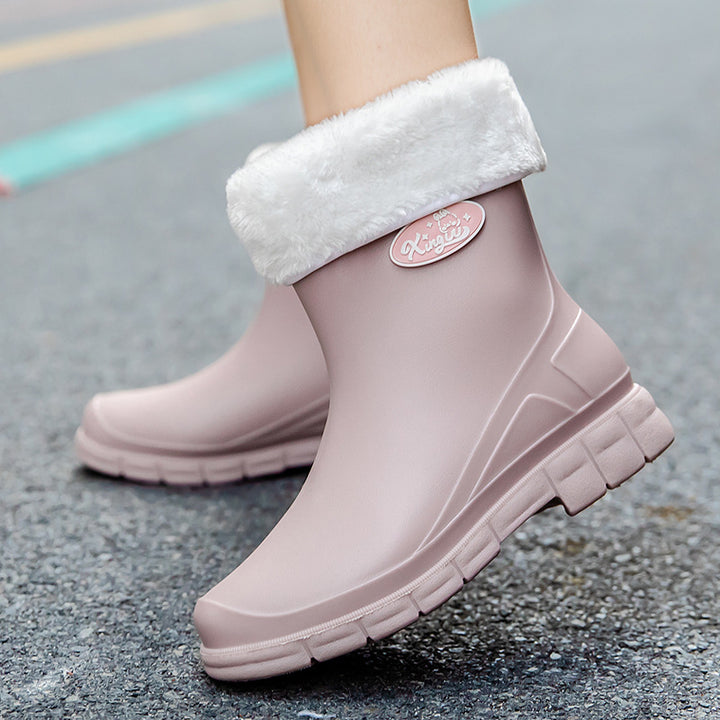 Damen Wasserdichte EVA-Ankle-Gummistiefelette mit rutschfester Profilsohle Echoarhiv – Varelle